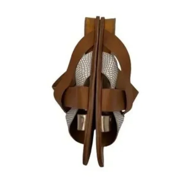 Dolce Vita Preslie Brown Rose Gold Wedge Strappy Sandals Size 7.5 Women’s - Picture 6 of 9